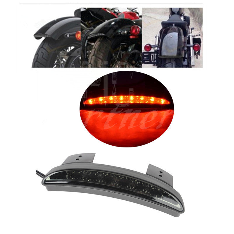 Smoke Rear Chopped Fender Edge LED Tail Light for Harley Iron 883 XL883N XL1200N Q