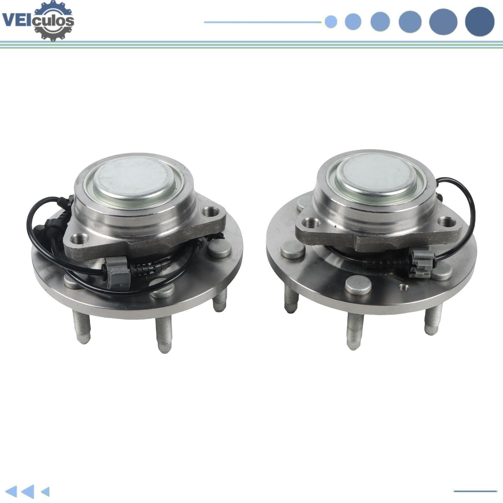 2X Front Wheel Bearing Hub Assembly For 2007-2013 Silverado 1500 4.3L 4.8L 5.3L