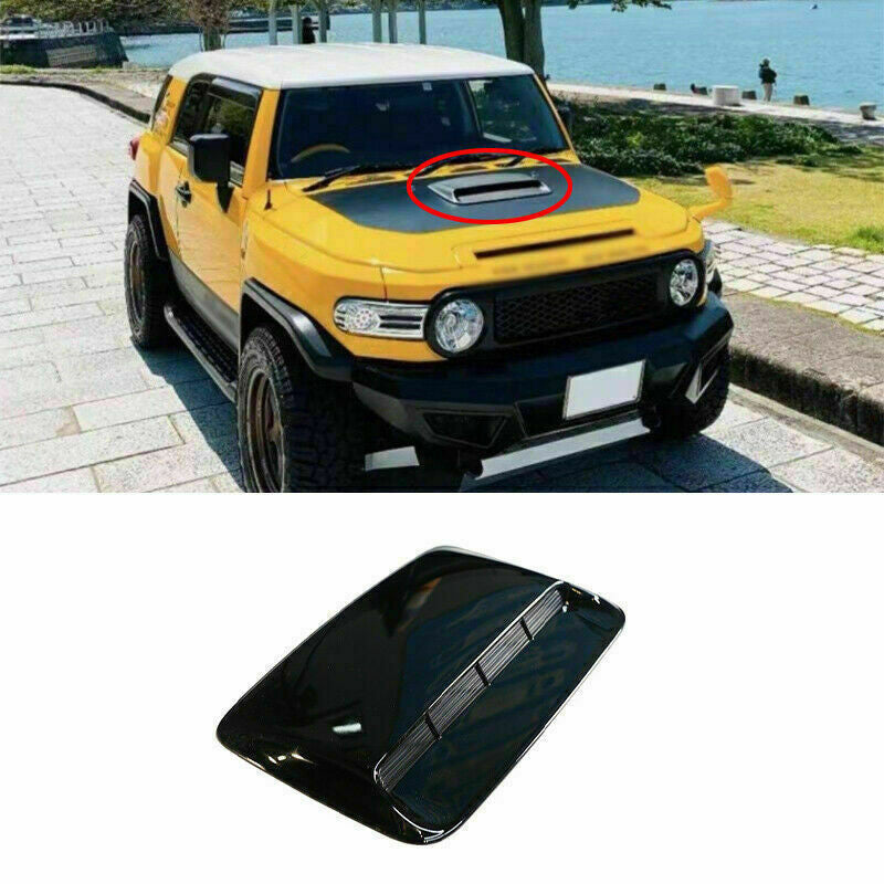 1P Black Front Engine Hood Air Outlet Vent Cover for Toyota FJ Cruiser 2007-2014
