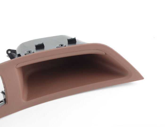 1-Piece Brown Front Left Inner Door Handle Recessed Grip Switch Panel for F10 n
