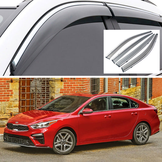 4X Window Deflector Visors Rain Guards Vent Shade for KIA Forte / Cerato 19-2022