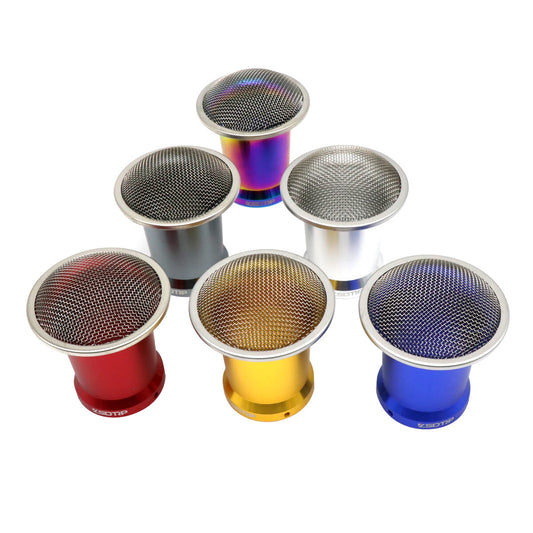 55mm Carburetor Velocity Stack Air Filter Cup w/ Net Funnel CNC Aluminum Alloy Q