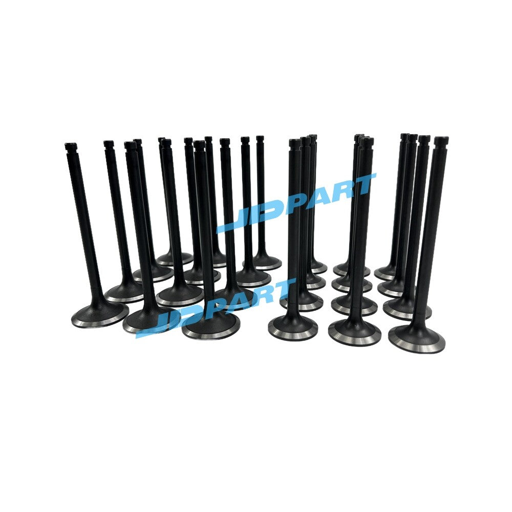 24-piece 6WG1 intake and exhaust valves for Isuzu engines.