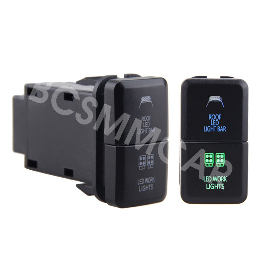 Car Light Bar Push Switch Connector Button W/Cable Fit for TOYOTA RAV4 2006-2011