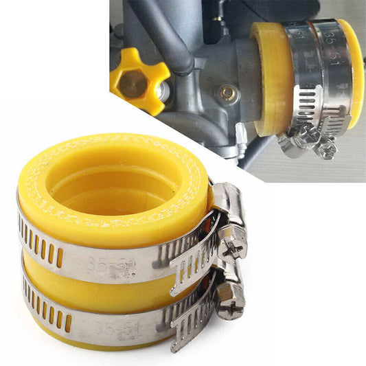 Yellow Carburetor Rubber Adapter Intake Manifold for PWK 21/24/26/28/30mm Carb Q