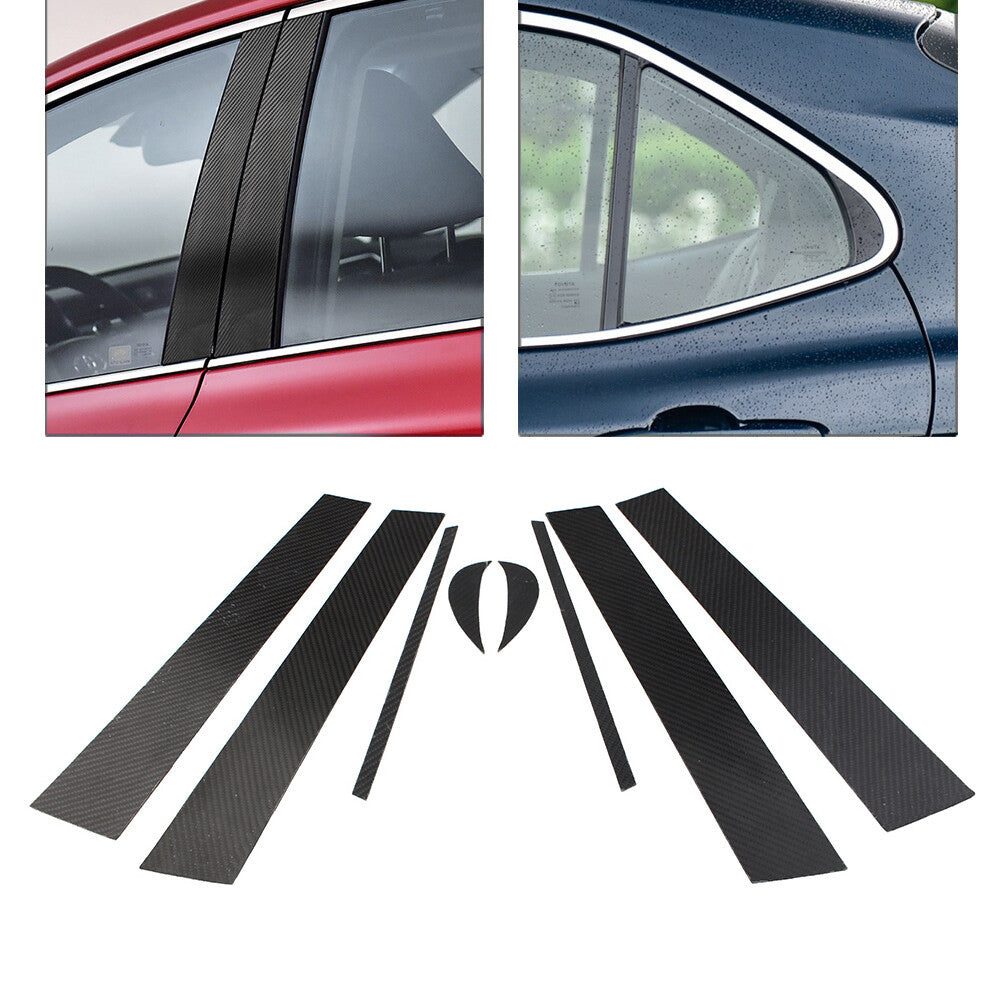 8 Pcs Car Exterior Door Window B Pillar Post Cover Trim for Toyota for Camry 2018-21
