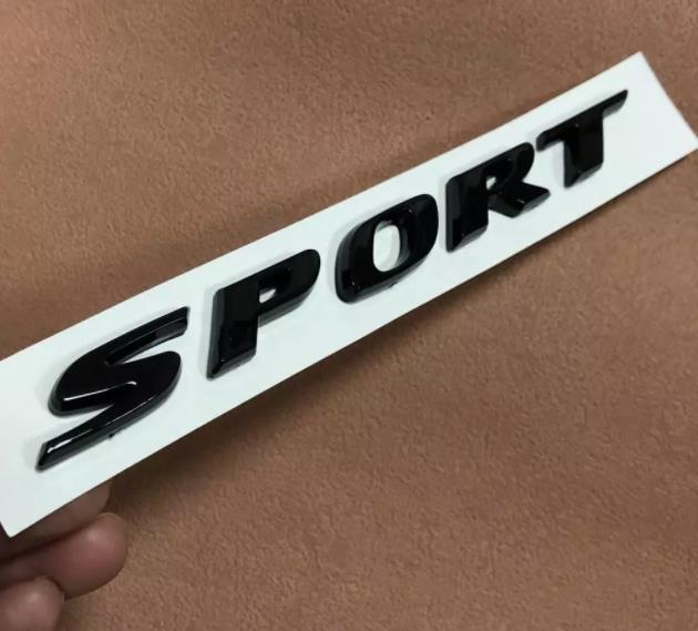 1x for Civic Gloss Black Sport Rear Trunk Letter Badge Emblem Nameplate Replace