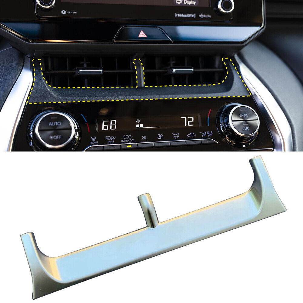 Wood Grain Rear Upper Air Outlet Vent Cover Trim For Highlander 2020-2022 v