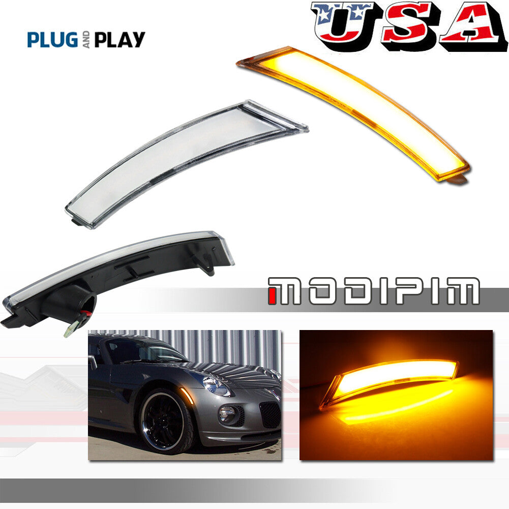 Transparent amber LED front marker light suitable for 06-10 for Pontiac Solstice& for Saturn Sky- v