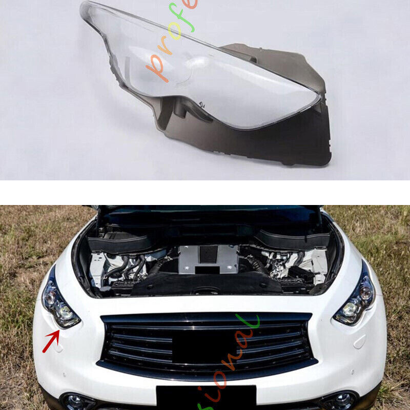 for Infiniti QX70 2014-2017 Right Side Headlight Lens Cover Replace + Sealant