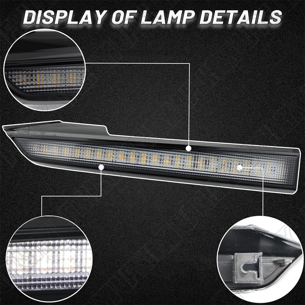 LH+RH Front Headlight LED Daytime Running Light DRL for Toyota Tacoma 2012-2015