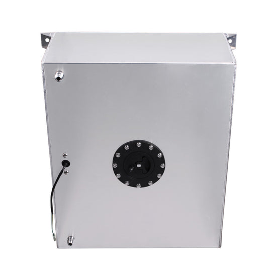 21Gallon/80 Liter Silver Aluminum Chrome Cap Fuel Cell Tank with Gauge Sender Q