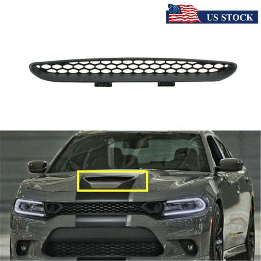 Car Front Hood Scoop Cover Center Grid Grille Trim Fit For 2015-20 for Dodge for Charger