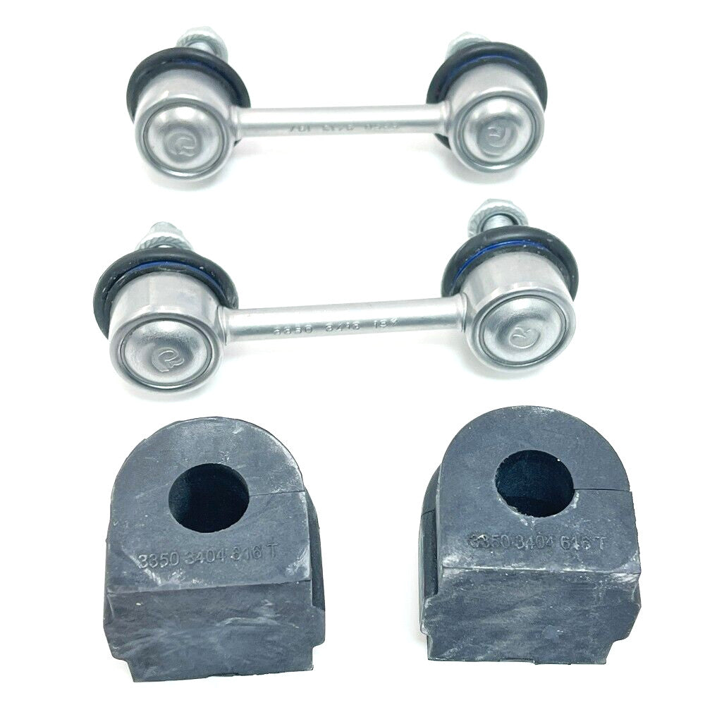 4-Piece Rear Stabilizer/Joystick Link + Stabilizer Bushing Kit for 2004-2010 E83 X3 n