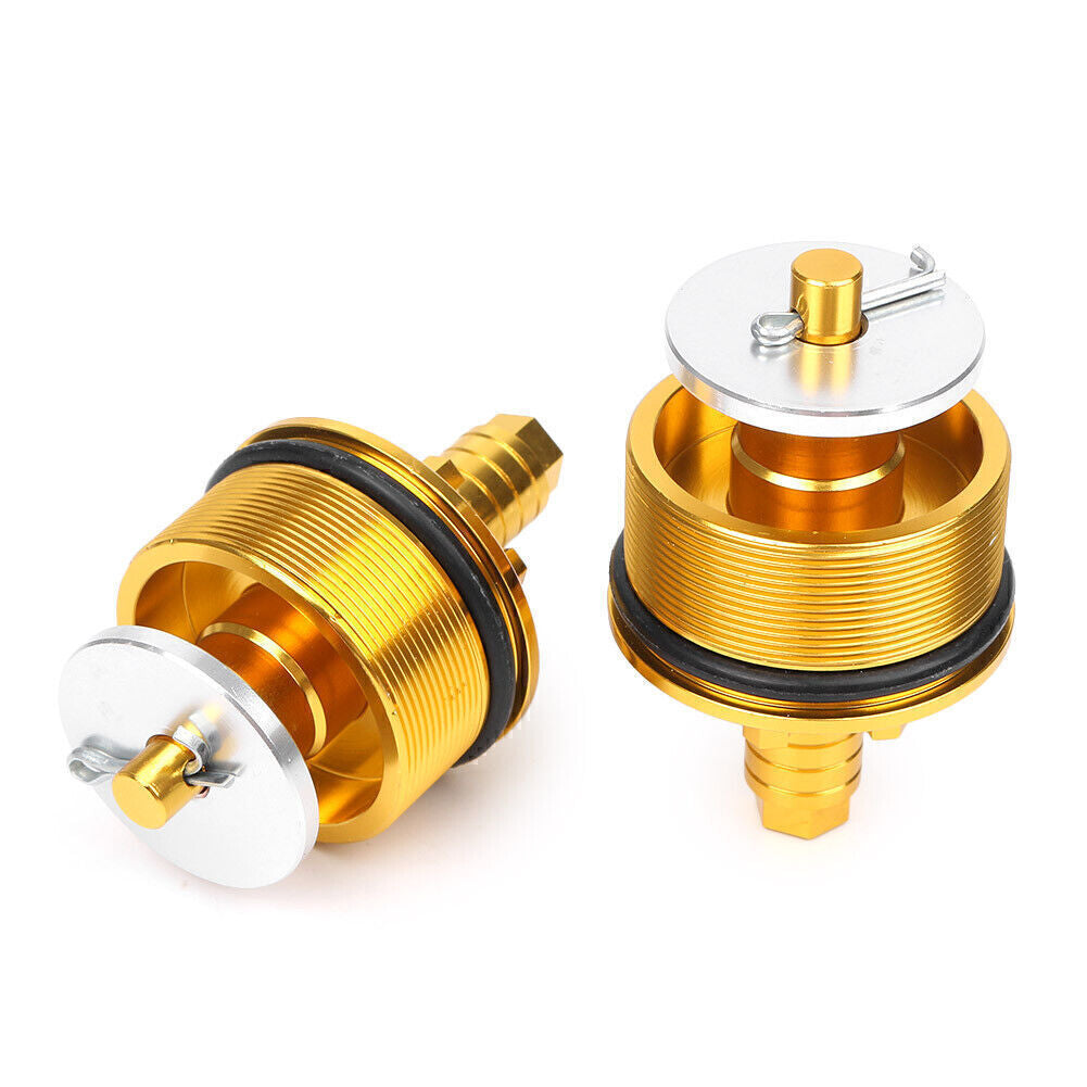 Fit for Honda CB400 1992-1998 97 Gold CNC Aluminum Pair Preload Adjusters Fork Bolts Q