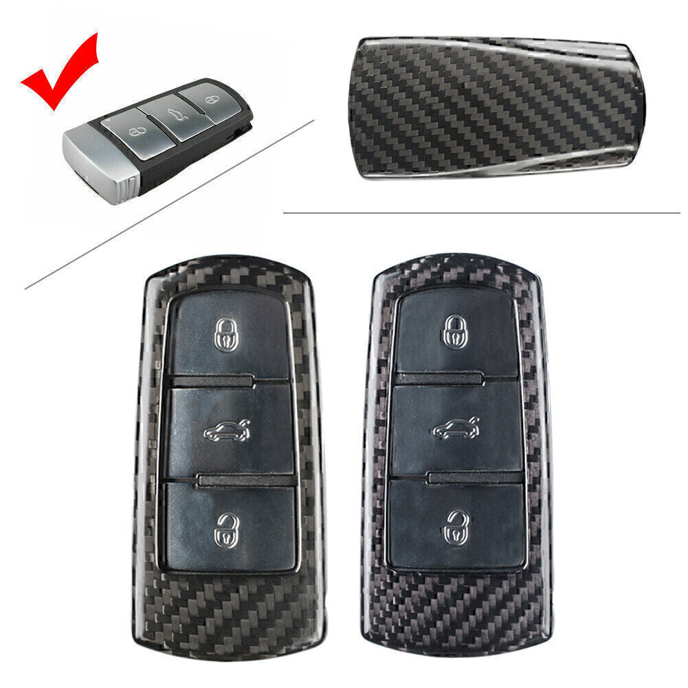 Carbon Fiber Remote Key Shell Cover Case Fit for VW CC for Passat B6 2009 - 12 2 Colors Q