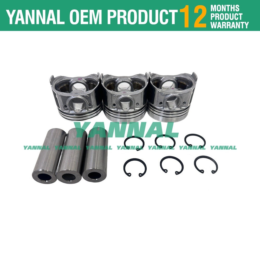 New Piston + Ring Kit STD 67mm for D722 x3 PCS