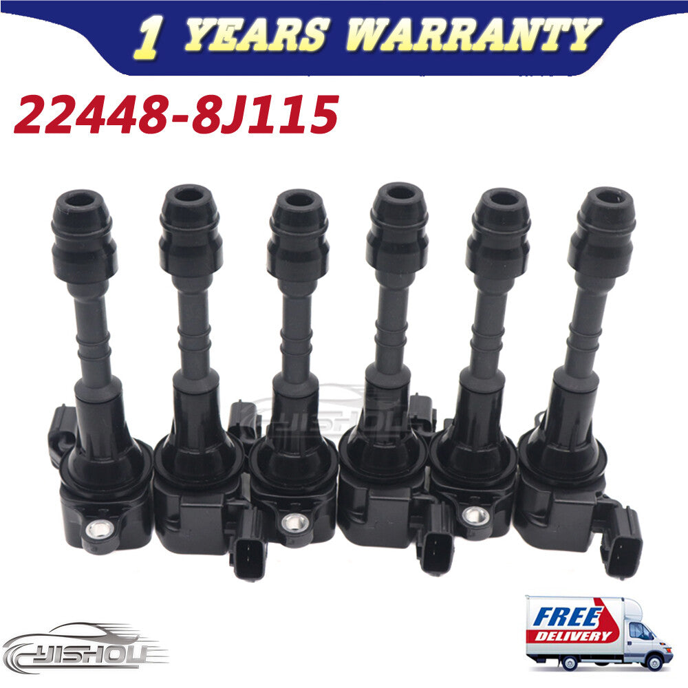 6x 22448-8J115 UF349 Ignition Coil For Frontier Pathfinder Maxima Xterra Murano