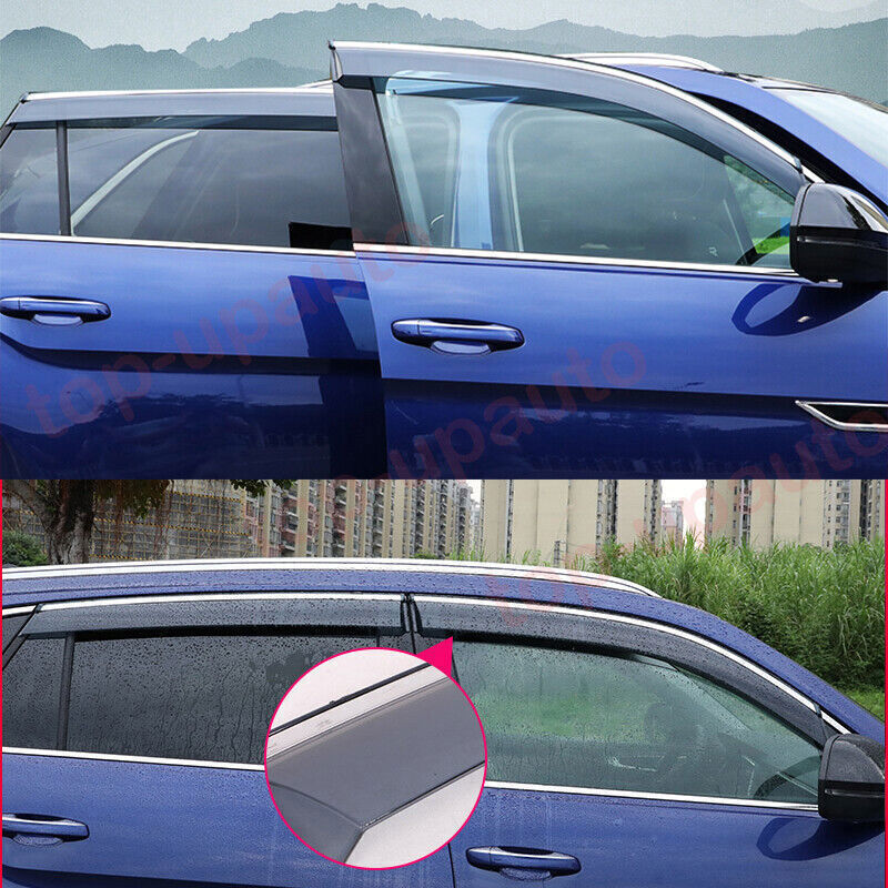 for VW Atlas Cross Sport 2020-2023 Window Visors Rain Guard Vent Shade Cover ABS