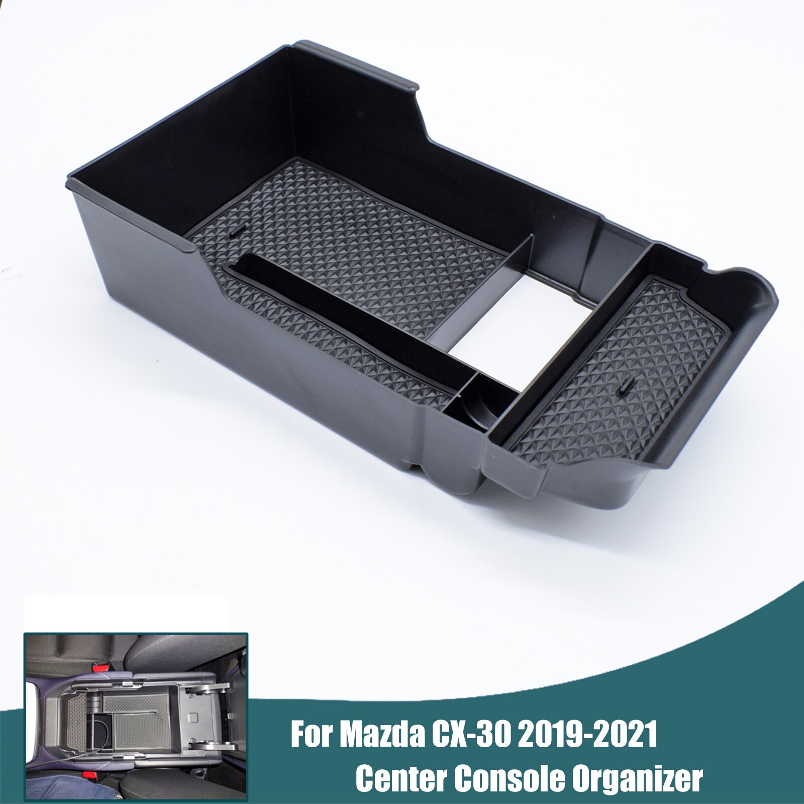 for Mazda CX-30 CX30 2019-2021 Center Console Organizer Armrest Storage Box Tray Q
