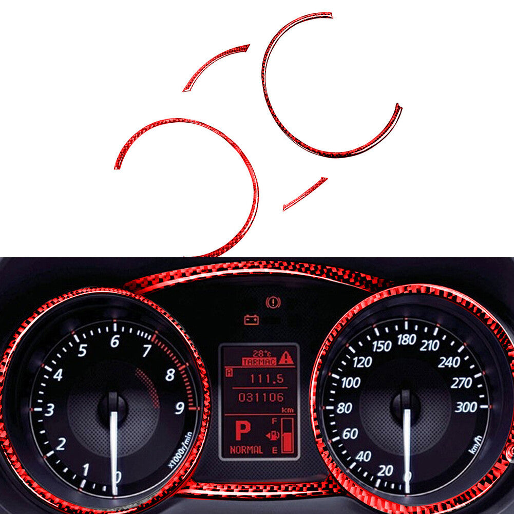 Red Carbon Fiber Below Speedometer Cover Trim For Colorado 2004-12/ for Canyon 05-12 v