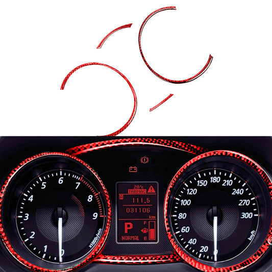 Red Carbon Fiber Below Speedometer Cover Trim For Colorado 2004-12/ for Canyon 05-12 v