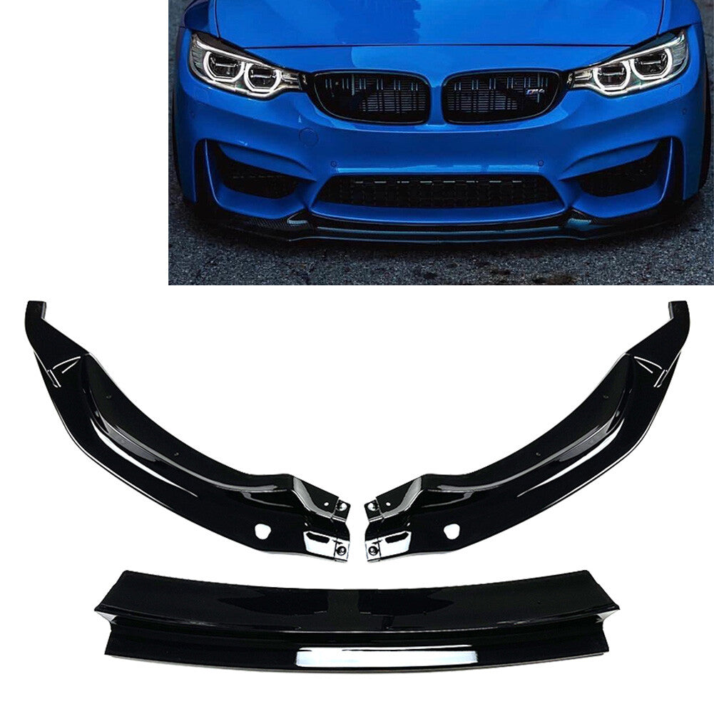 Front Bumper Lower Spoiler Splitter Lip for BMW F80 M3 F82 F83 M4 2015-20 Gloss