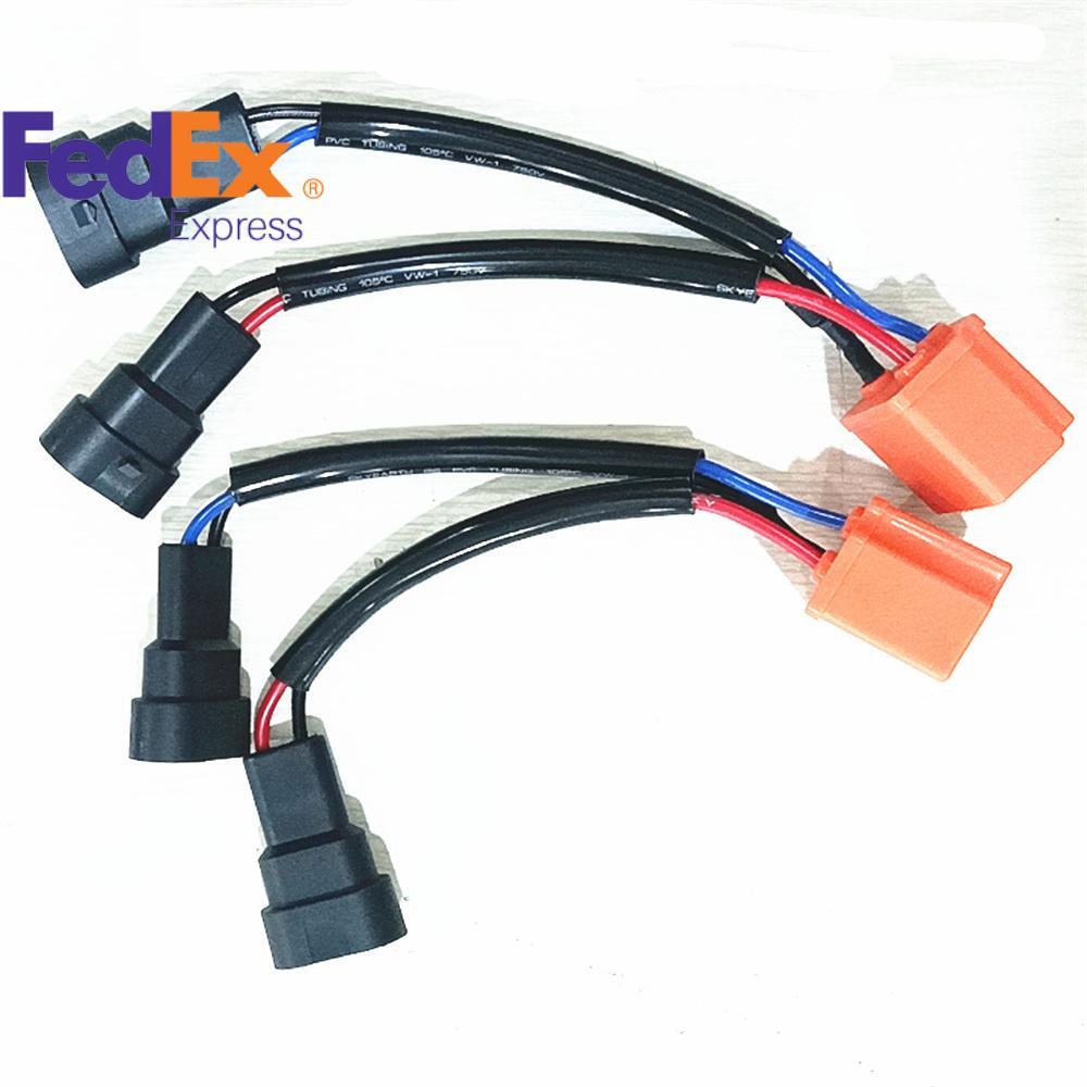 2PCS New 100w 9006 /9005 to H4 Headlight Bulb Conversion Sockets Harness Replace Q