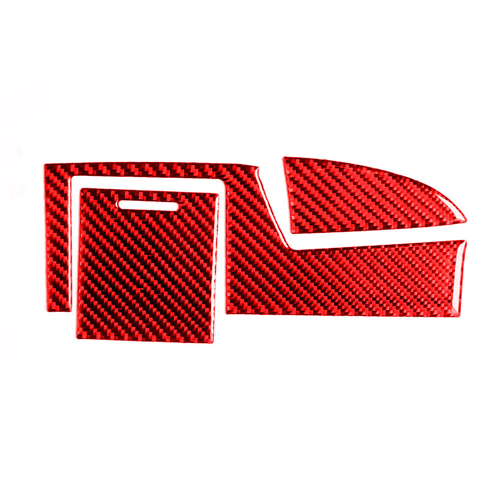 Carbon Fiber Interior Manual Gear Shift Panel Cover for Jeep Liberty 2008-2012 v
