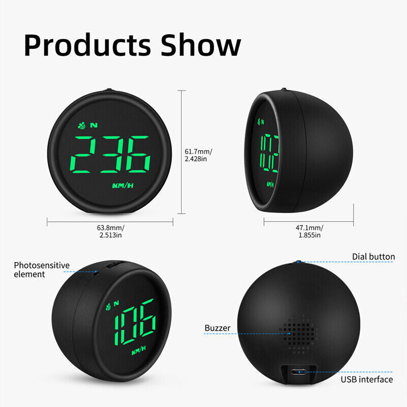 In-vehicle HUD, Head-Up Display, Digital GPS, for Smart Speedometer, Scanner, Multi-Data KM/H MPH n