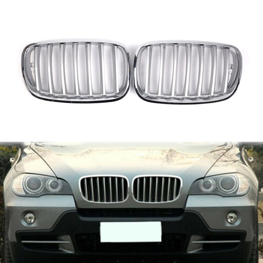 Front Kidney Grille Grill for BMW E70 X5 E71 X6 2008-2013 Chrome Pair Car
