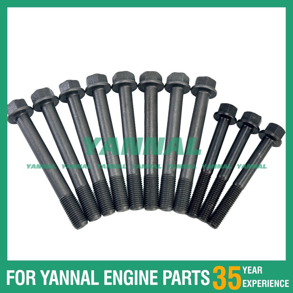 Replacement cylinder head bolts compatible with L3E engine diesel parts -