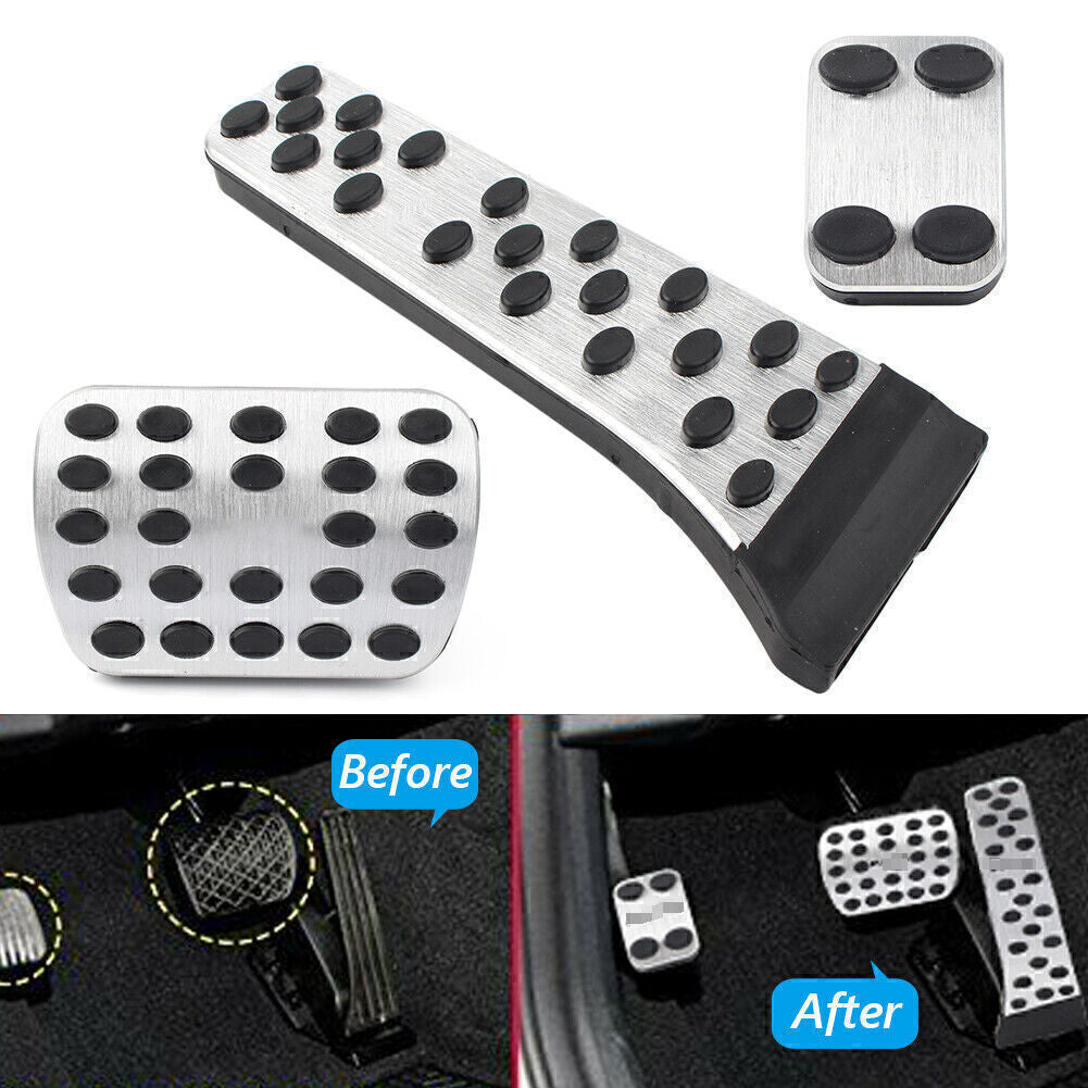 3pcs Steel Gas Throttle Brake Pedal Cover for Benz C-Class E/GLC Class 2016-2019 Q