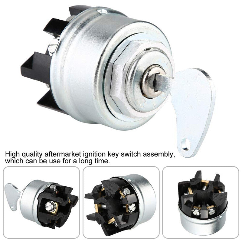 Universal ignition key start switch with key for cars, tractors, trailers, trucks, metal n