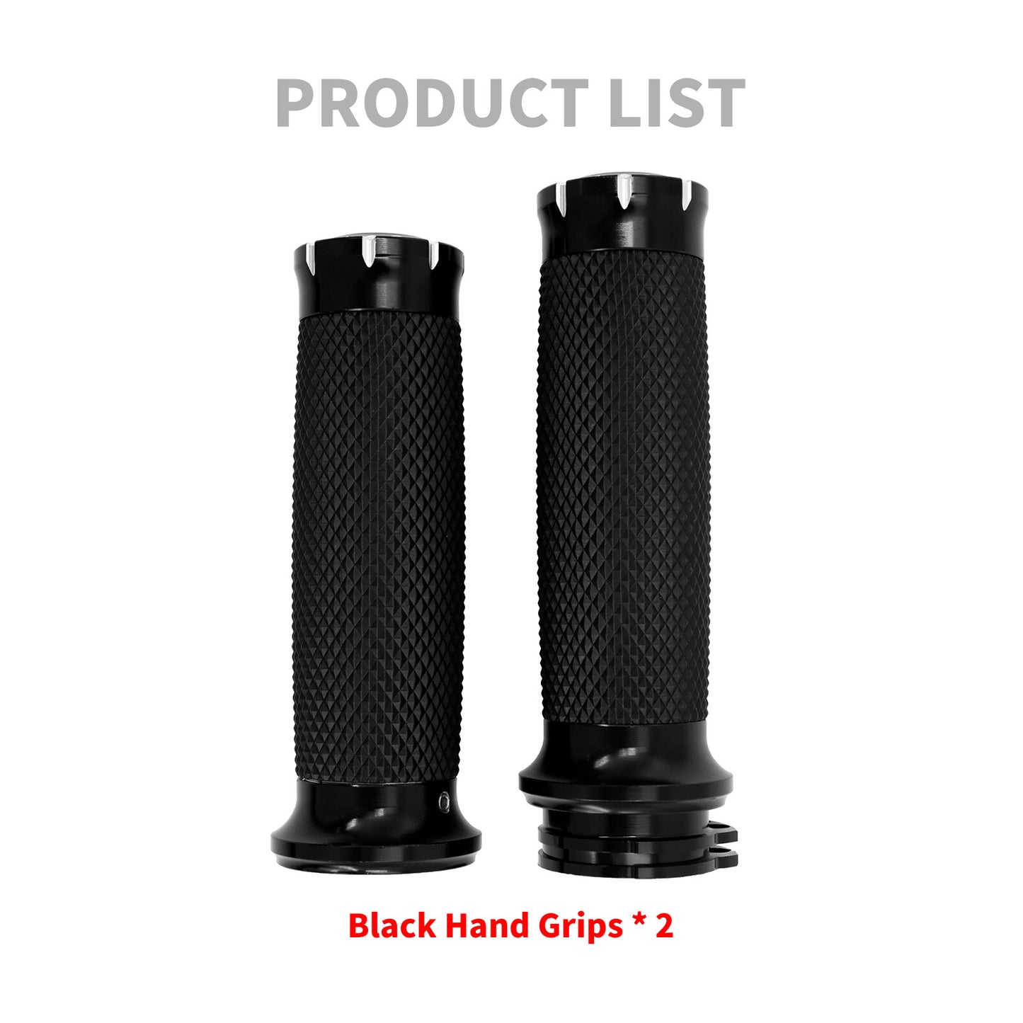 1 Black Handle Bar Hand Grips for Harley Touring Dyna Softail Sportster 95-2022