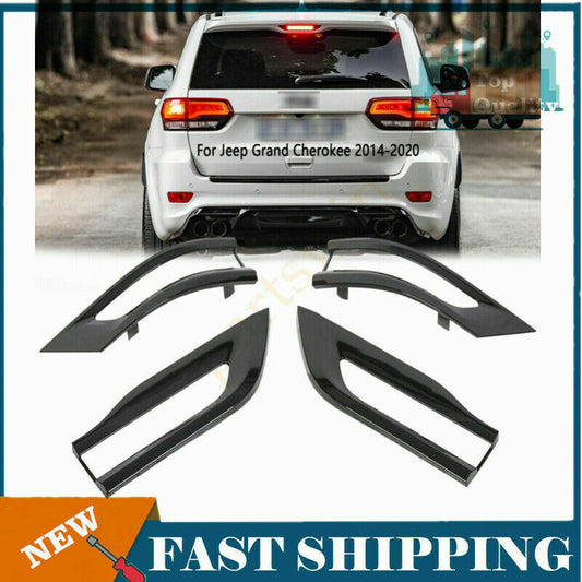 Gloss Black Taillight Trim Bezel Kit for Jeep Grand Cherokee 2014, 2015, 2016, 2017 - 2020 n