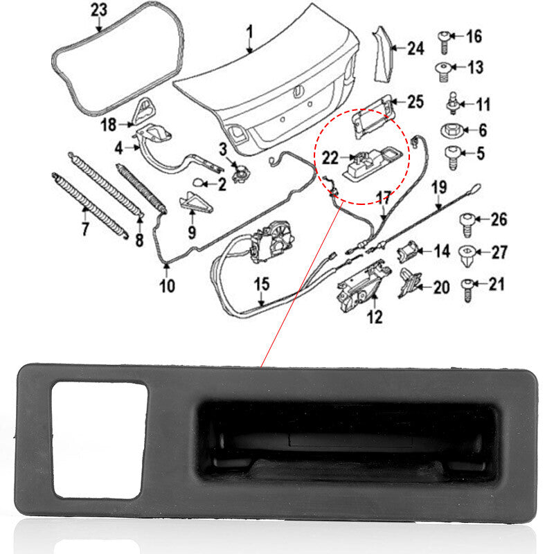 Rear Boot Trunk Lid Tailgate Door Lock Switch for BMW F22 F30 F33 F10 F25