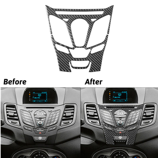 Carbon Fiber Gear Shifter Frame Trim Panel Sticker for Audi TT 8N 2001-2006 Red v