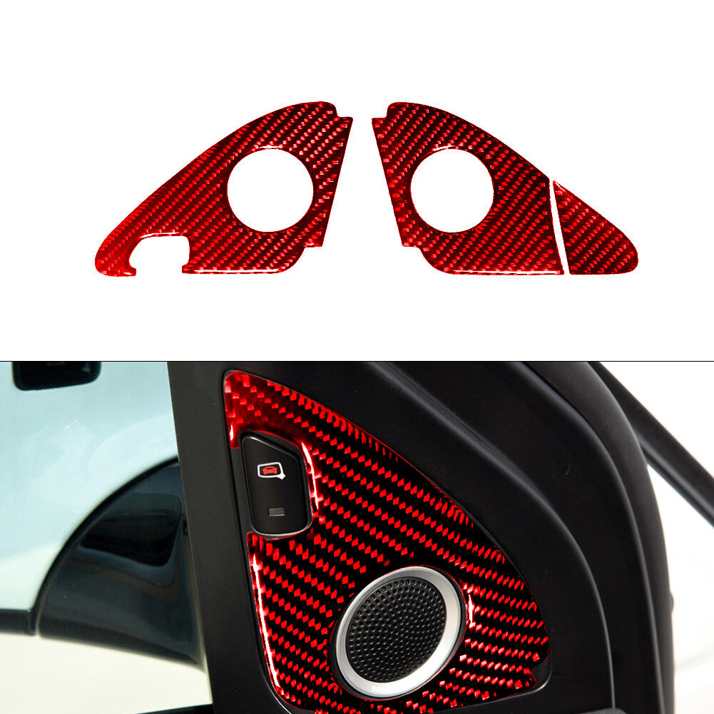 Red Carbon Fiber Radio & Navigaiton System Frame Trim For Z4 E89 2009-2016 v
