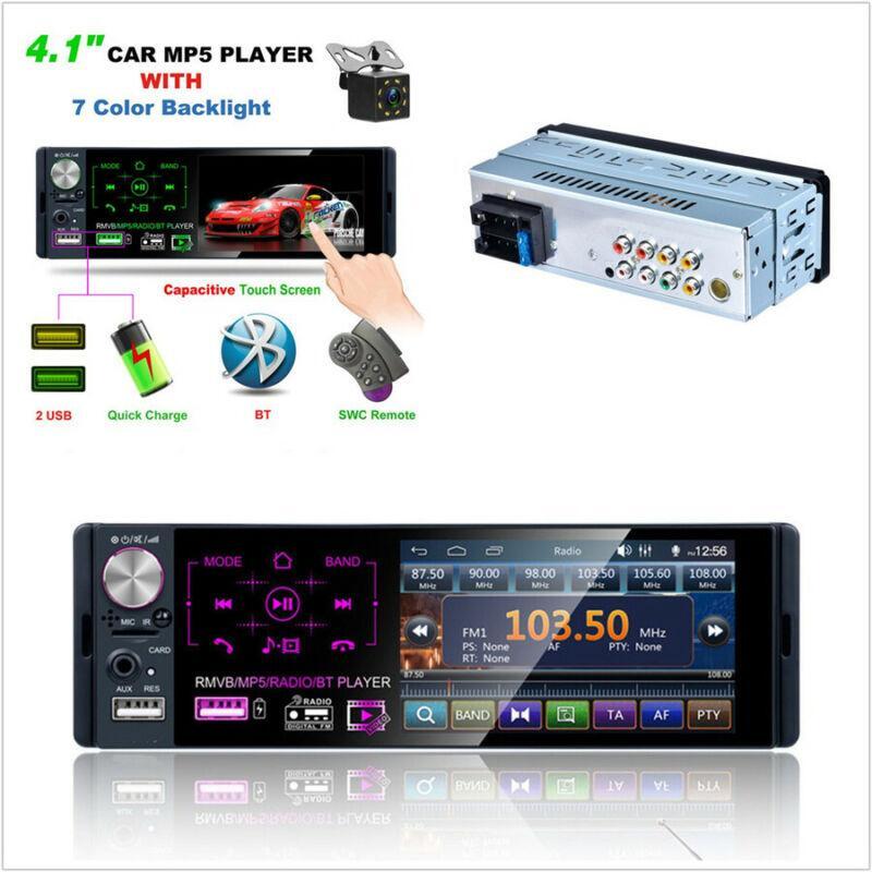 4.1-inch car RMVB/MP5/radio/Bluetooth player AM/FM subwoofer + 8LED rear camera n