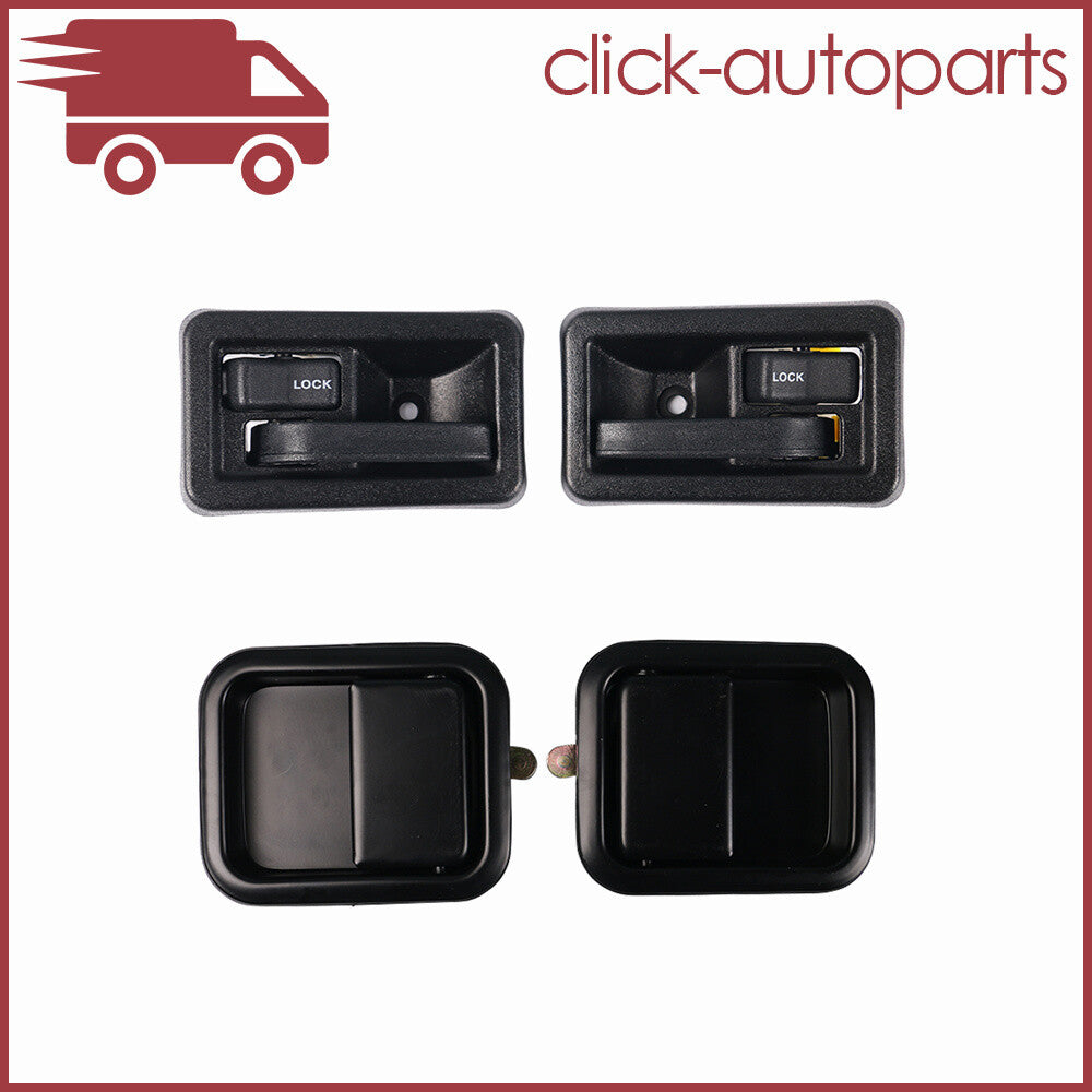 For 97-06 for Jeep for Wrangler Front Left Right Side Set/4 Door Handles Inside Outside Q