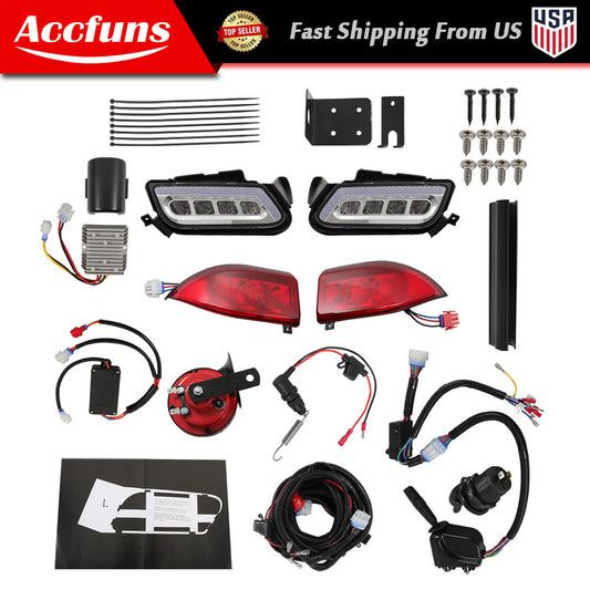 Kit for Club Car Tempo for Golf Carts with RGB Daytime Running Lights and LEDs n