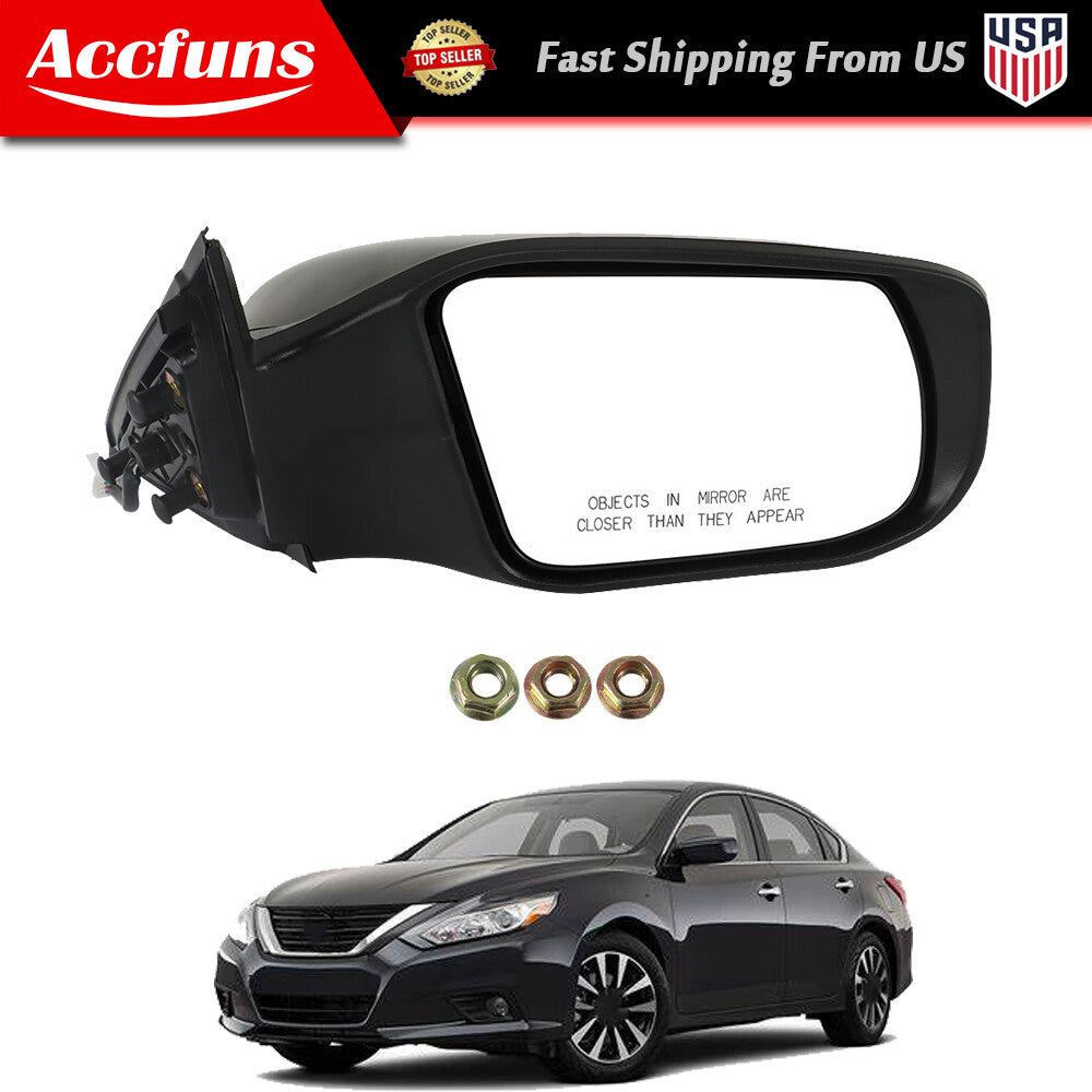 New right passenger-side power view mirror for 2013-17-18 Altima Sedan n