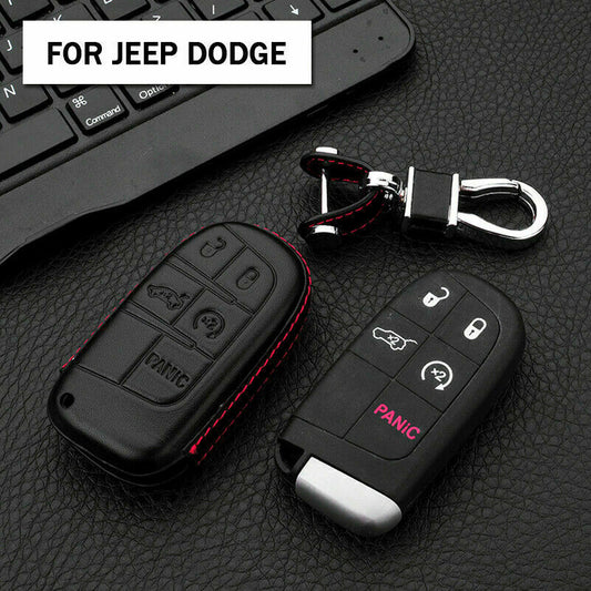 Leather Black Remote Control Car Key Protective Cover Fob Holder Cover Suitable for GimCheung for Yukon for Chevrolet Q