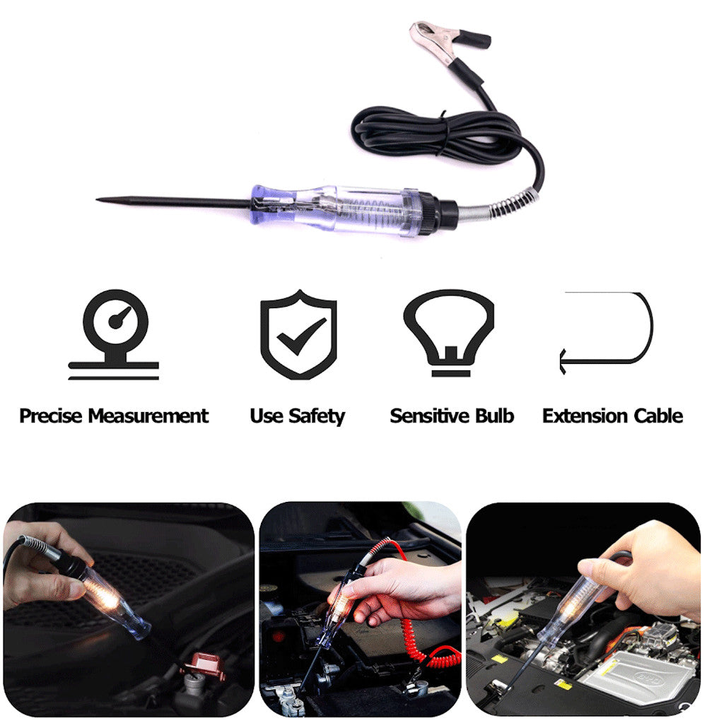 Test Light Car Circuit Tester Probe Voltage Continuity Tester Car DC 12V 6V US!