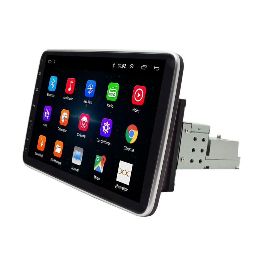 1DIN 10.1 Car Stereo Radio Player Touch Screen GPS Wifi Mirror Link Android9.1