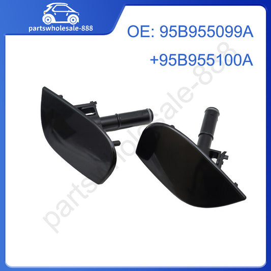 for Porsche Macan Headlight Washer Nozzle With Cover Set 95B955099A 95B955100A
