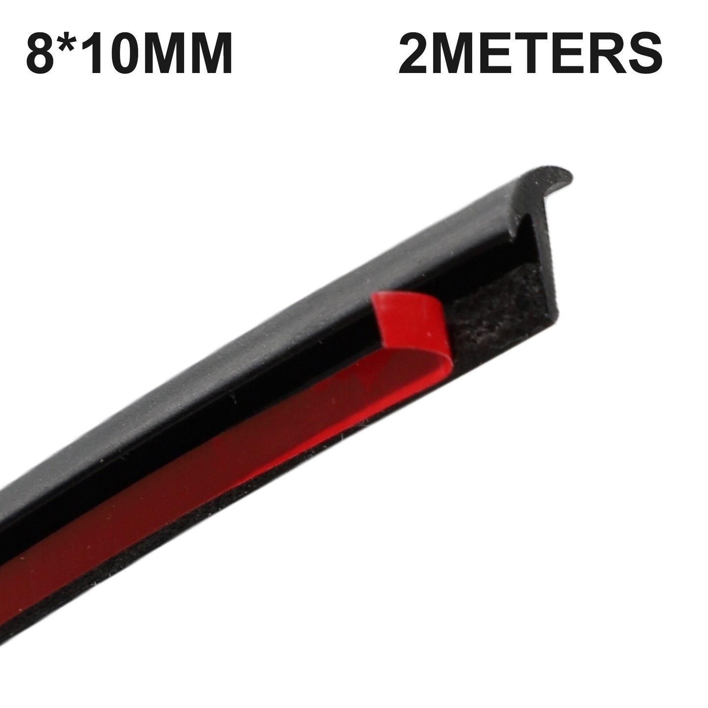 2M Car Rubber Sealing Strips Inclined T Shaped Weatherproof Edge Trim v