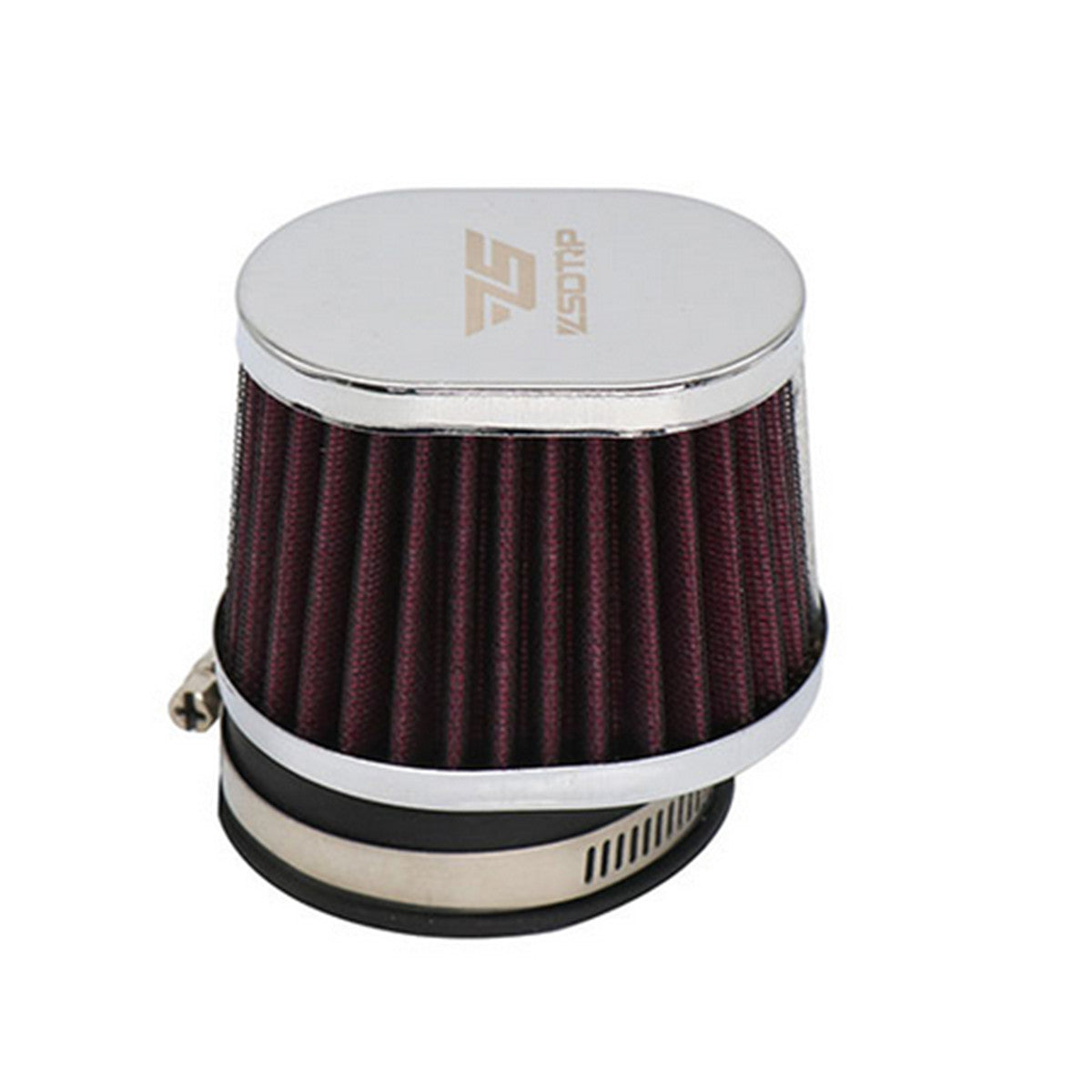 2Pcs Motorcycle Air Filter High Flow Motocross Cleaner Washable Accessories Red Q