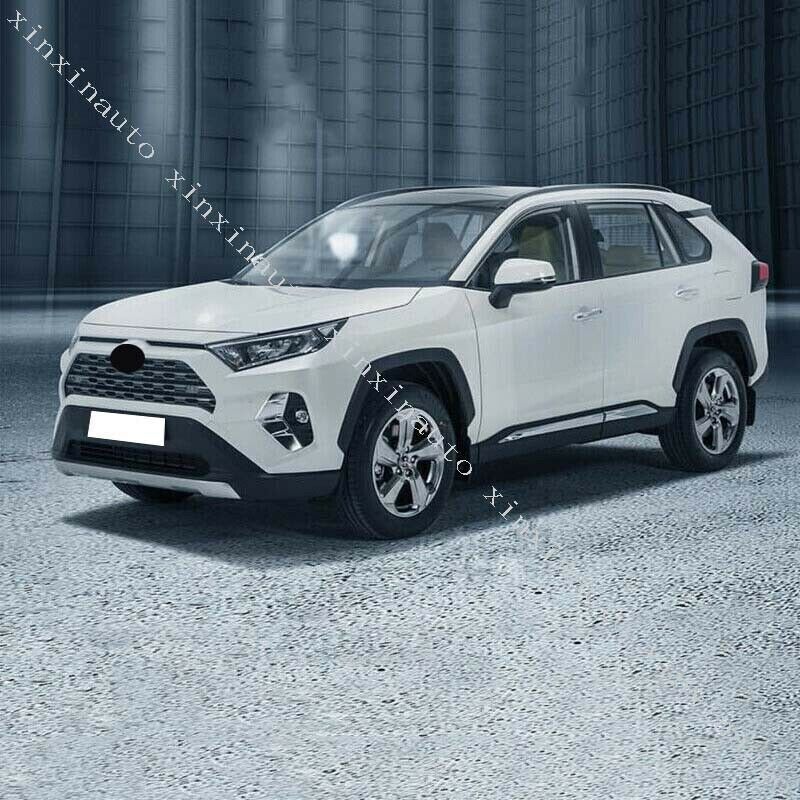 4P ABS Chrome Side Door Body Molding Panel Trim Cover for Toyota RAV4 2019-2022
